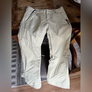 Dickies 686 Street Fit Snowboard Snow Ski Pants Womens XS Extra Small Tan Khaki